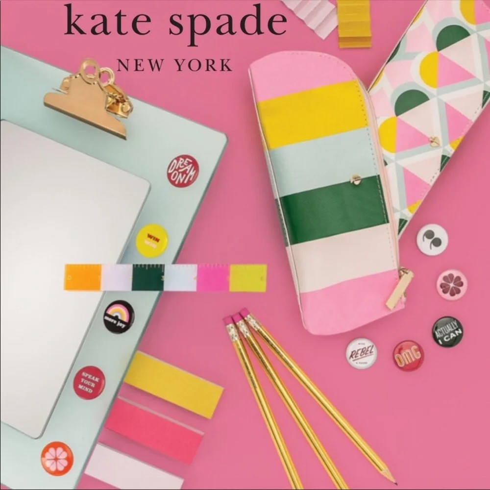 Kate Spade Striped Pencil Case